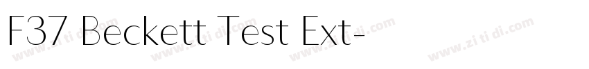F37 Beckett Test Ext字体转换